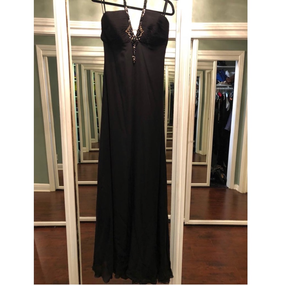 Monique Lhuillier Black Maxi Dress